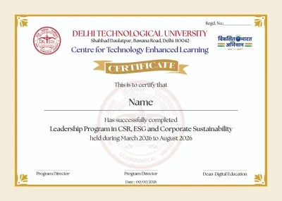 CSR, ESG & Corporate Sustainability Certificate