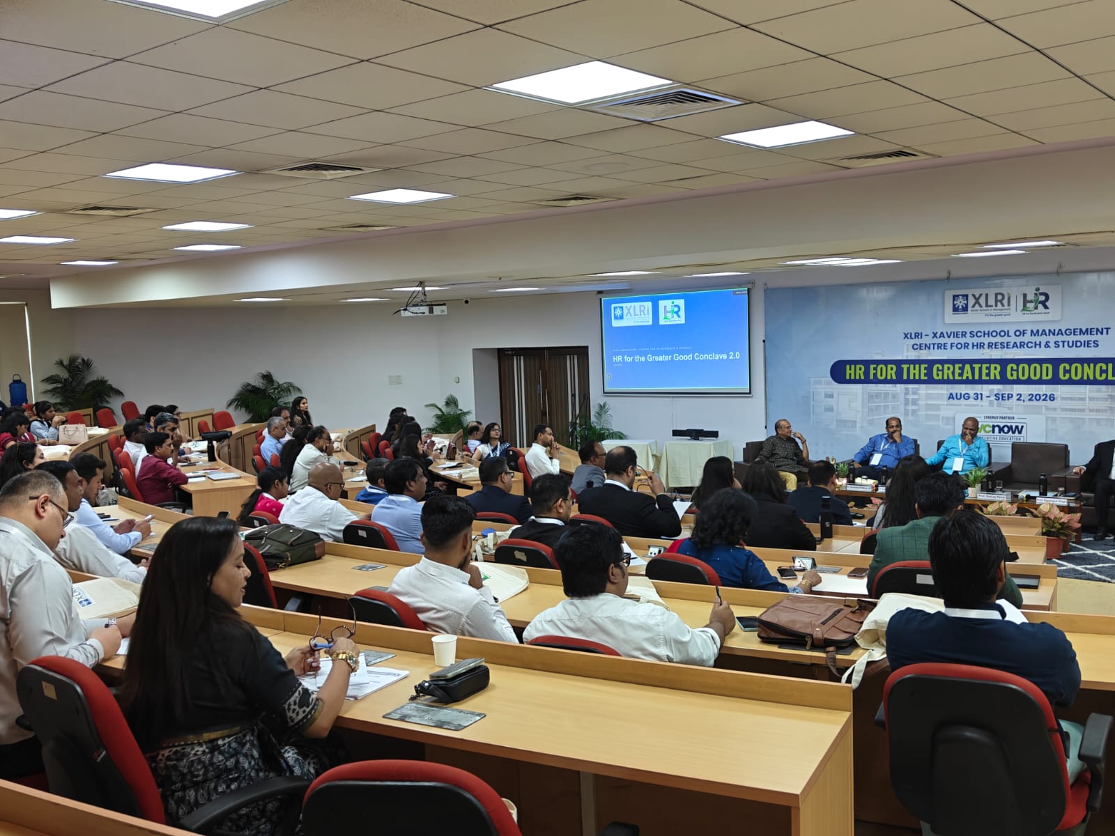 Audience and speakers during HR for the Greater Good Conclave 2.0 at XLRI Jamshedpur